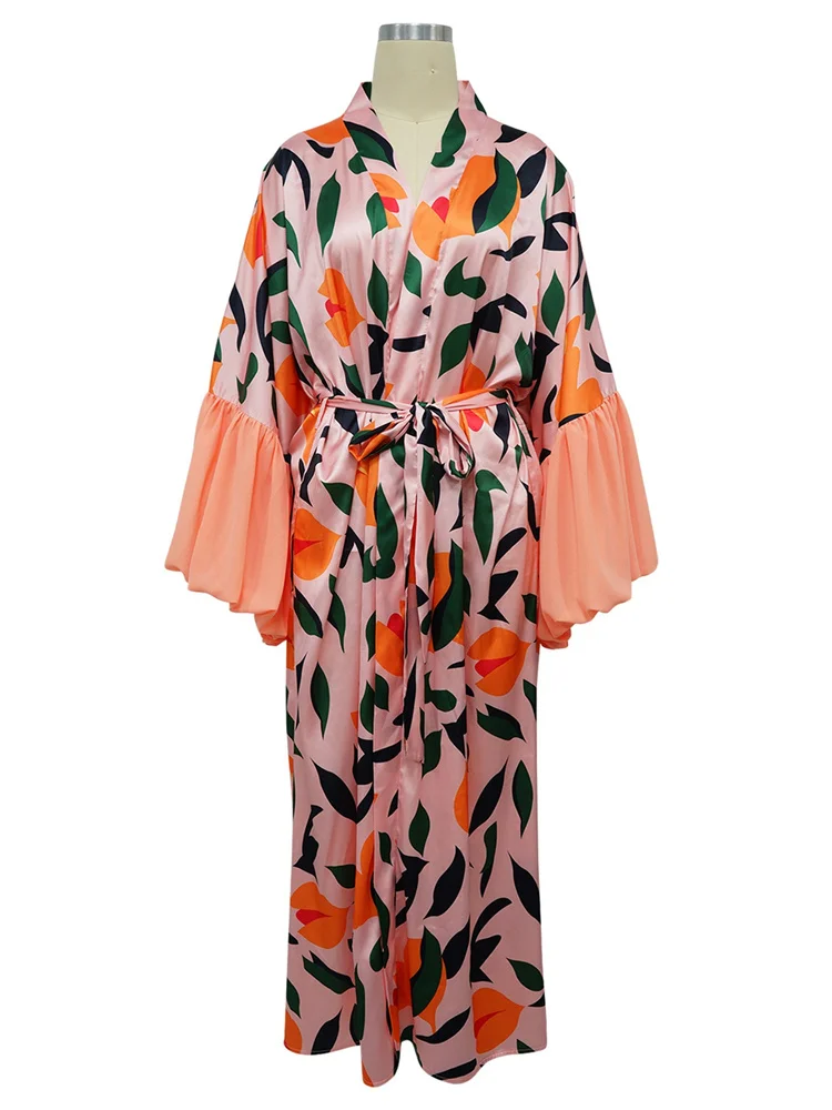 Wmstar Ponchos Women Wholesale Women's Clothing Cardigan Beach Vacation Sun Protection Shirt Printed Smock Coat Summer Fall