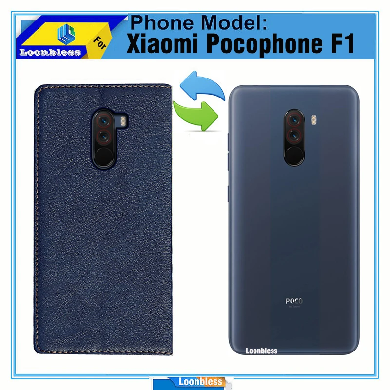 Leather Flip Cover For Xiaomi Pocophone F1 Case Wallet Book 