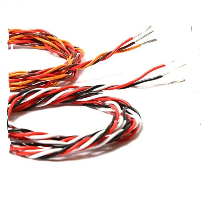 5M 16 Fuß 20 22AWG 26awg 30/60 Kern 3 Wege Twist Servo Verlängerungskabel JR Futaba Twisted Wire Lead für RC Flugzeug Zubehör – Detail 4