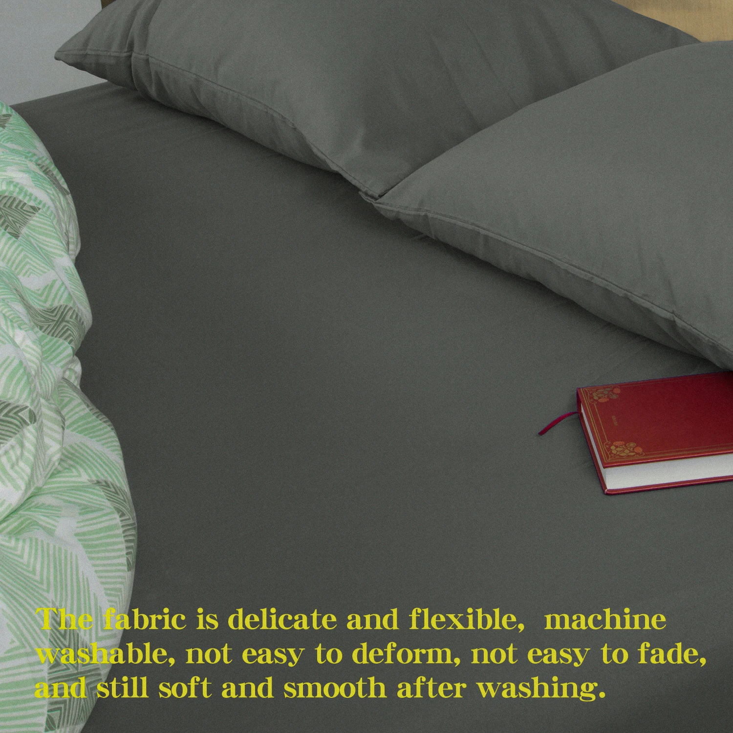 Ntbay Microfiber Breathable Fitted Sheet with Deep Pocket, Ultra Soft and Cozy Fitted Bed Sheet 2