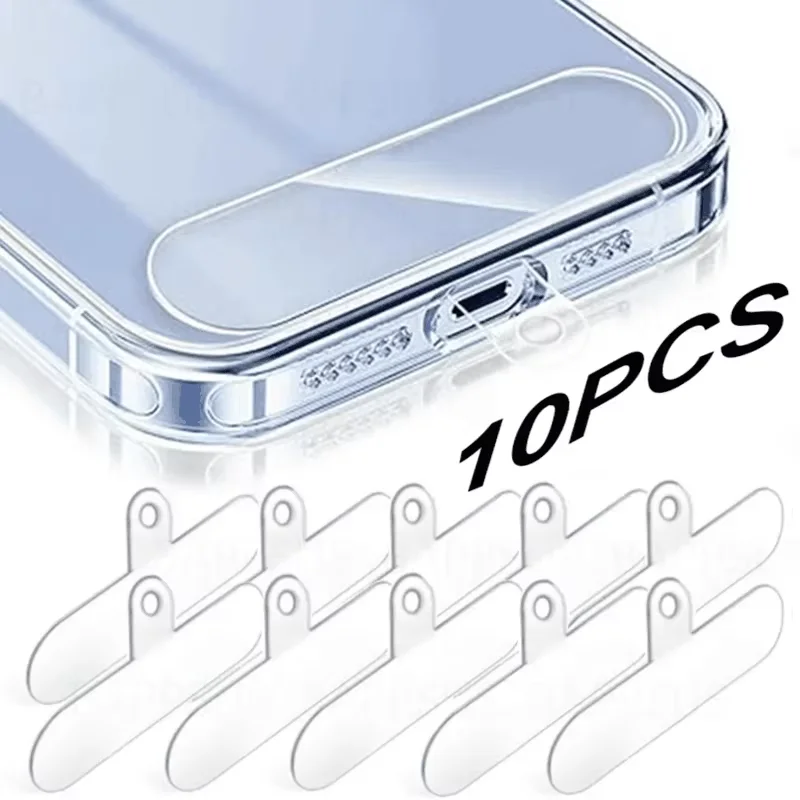 1/3/5/10Pcs Transparent Mobile Phone Lanyard Card Gasket Universal Detachable Phone Hanging Cord Strap Patch Tether Pad