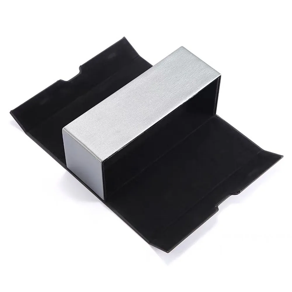 Neue PU Leder Magnetische Doppel Schicht Gläser Box Sonnenbrille Lagerung Fall Hard Shell Brillen Box Reise Shades Lagerung Box – Detail 3