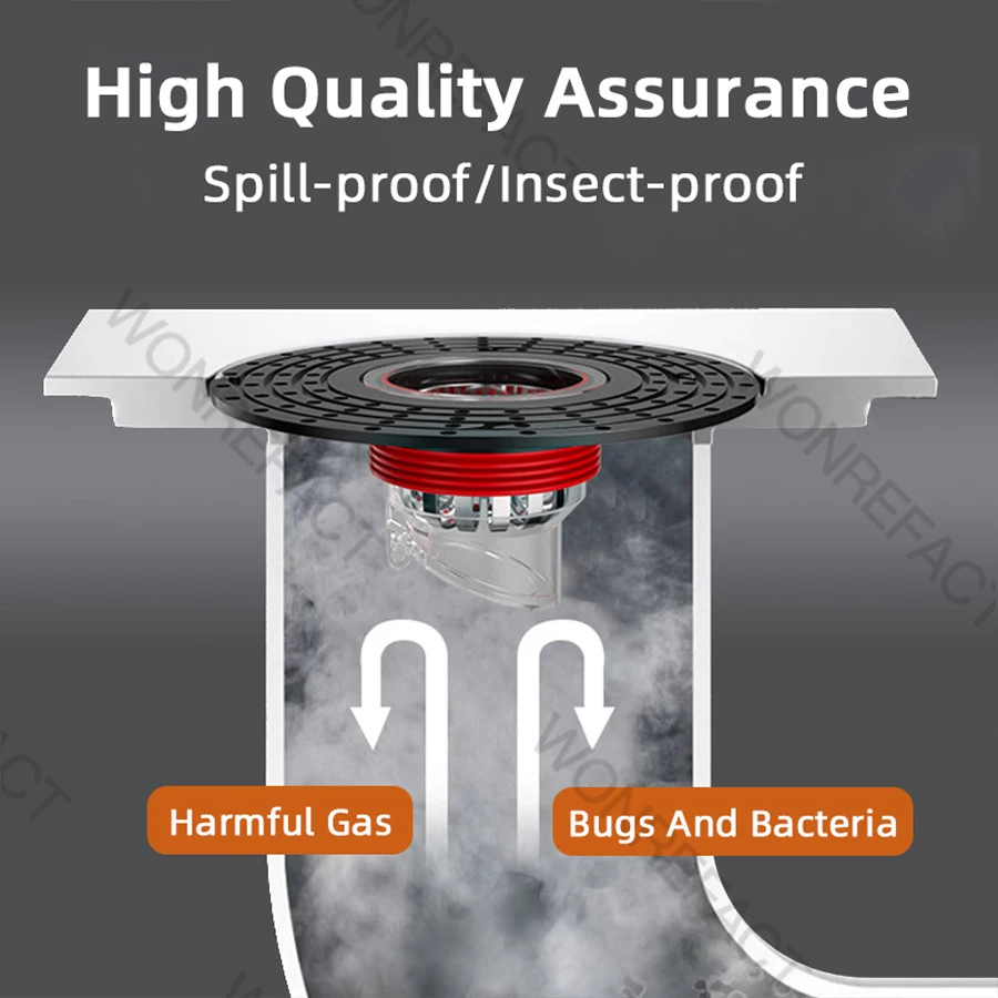 Odor Proof Floor Drain Core Plug Backflow Preventer Toilet Sewer Filter Portable Bathroom