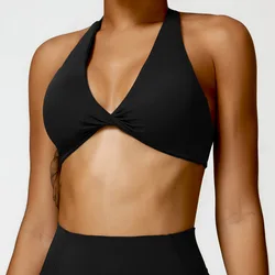 Women's Sexy Back Push - Up Sports Bra - Breathable Yoga & Gym Wear - XL (Premium black)