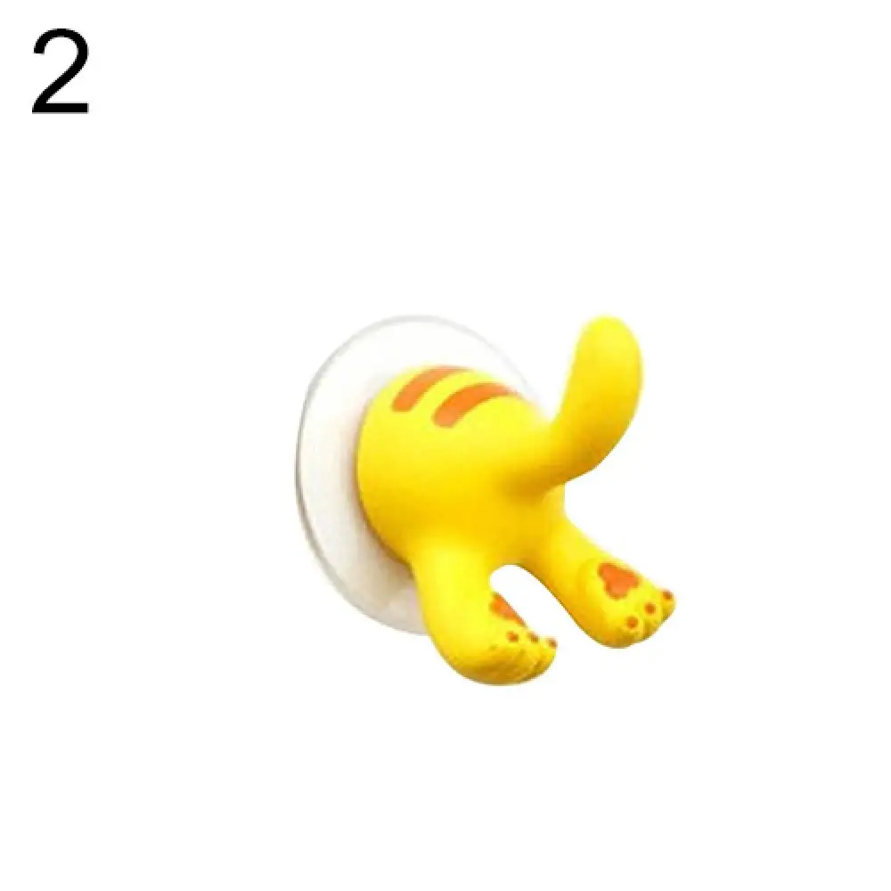 Hook Cartoon Animal Tail Sucker Suction Baby Bathroom Towel Hanger Holder Keys Hanger 6