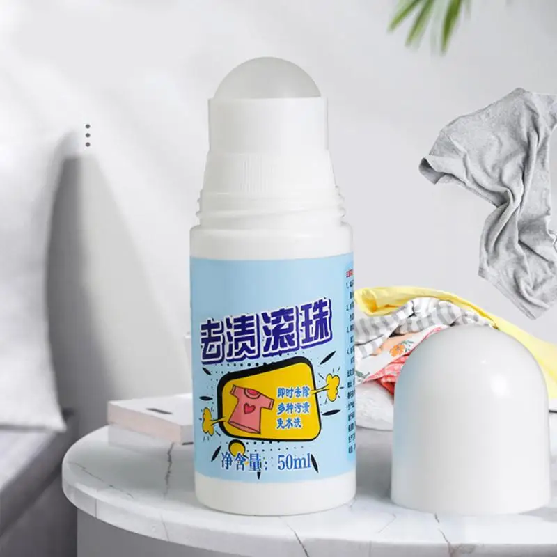 

50ML Portable Clothes Stain Removal Strong Cleaning Multi-purpose Oil Stain Remover Roller-ball Cleaner For White T-Shirt Shoes