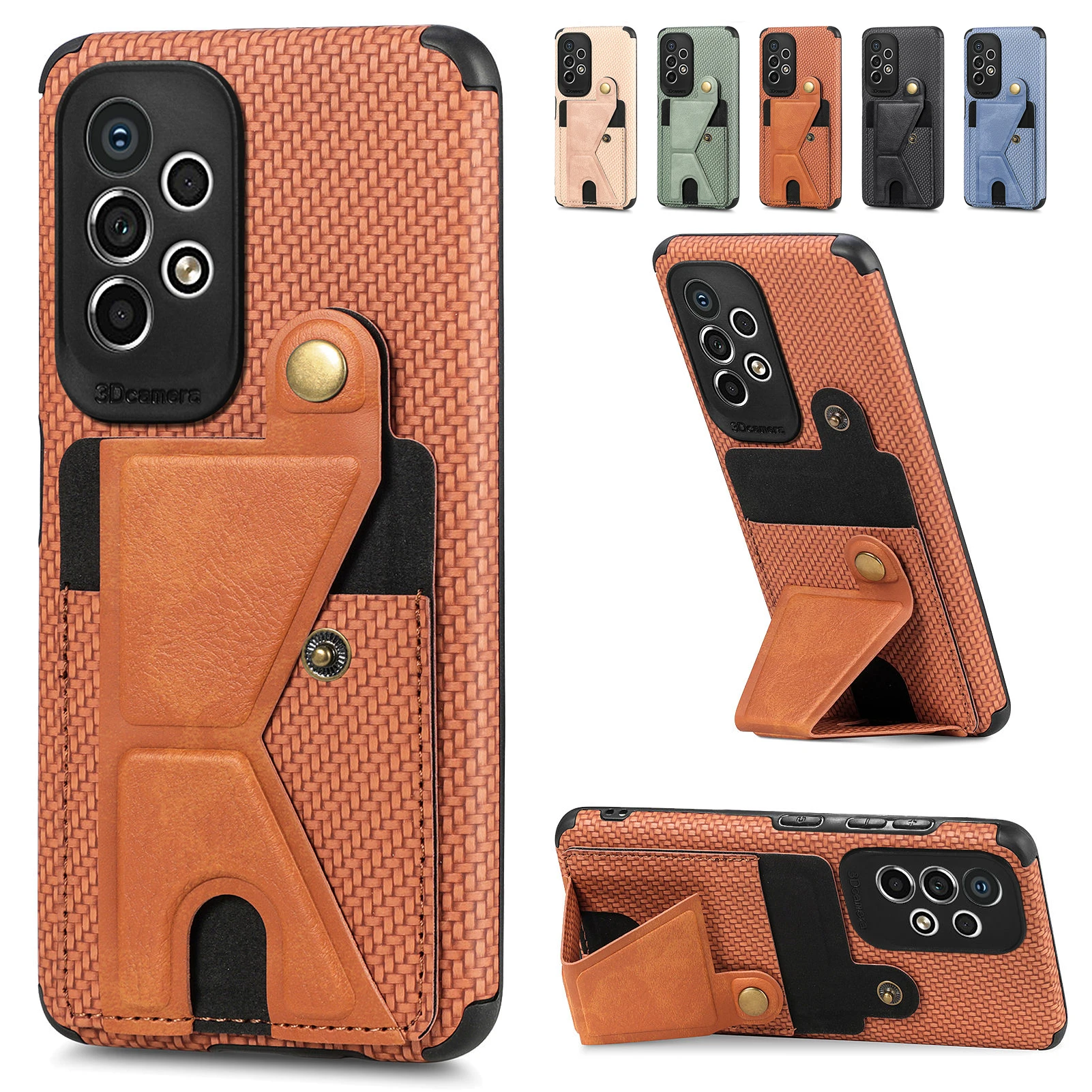 CardHolderKickstandPhoneCaseForSamsungGalaxyA14A34A54A53A13