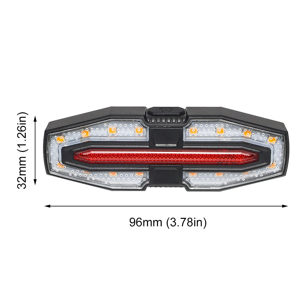 USB Rechargeable Bike Tail Light with Turn Signals Bicycle Rear Light Wireless Remote Control Bike Rear Light for Safety Cycling