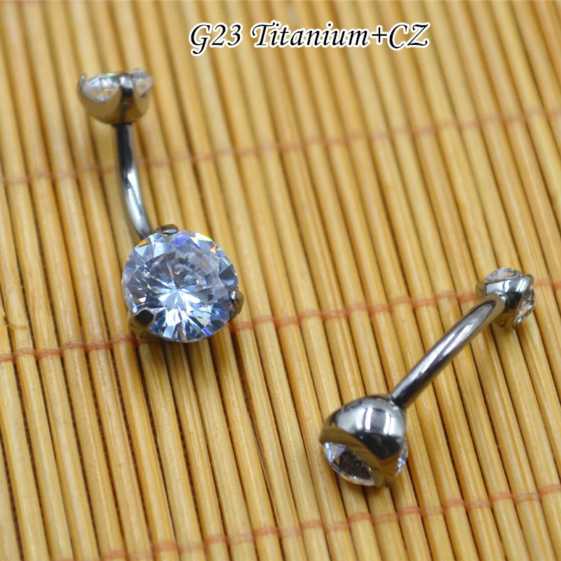 Titanium Navel Piercing Barbells Titanium Belly Button Curve