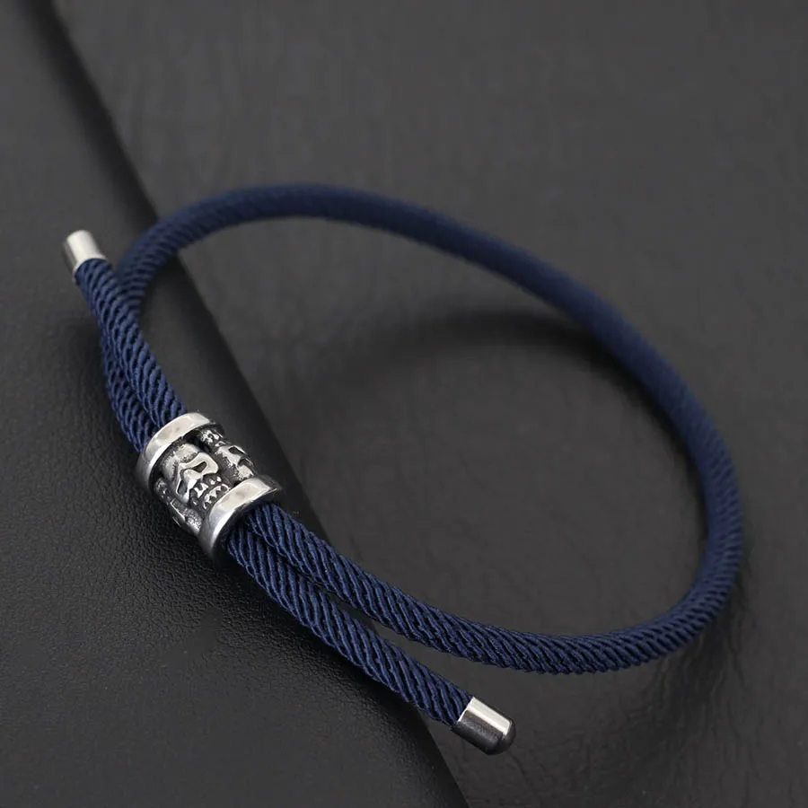 Stainless Steel Gothic Skull Bracelet for Men