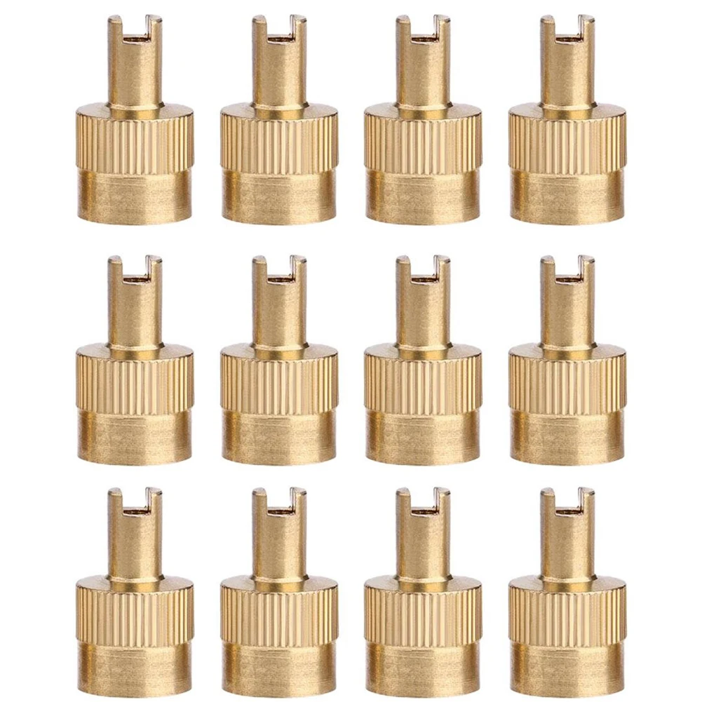 Motorcycle and Car Copper Valve Stem Caps with Core Removal Tool