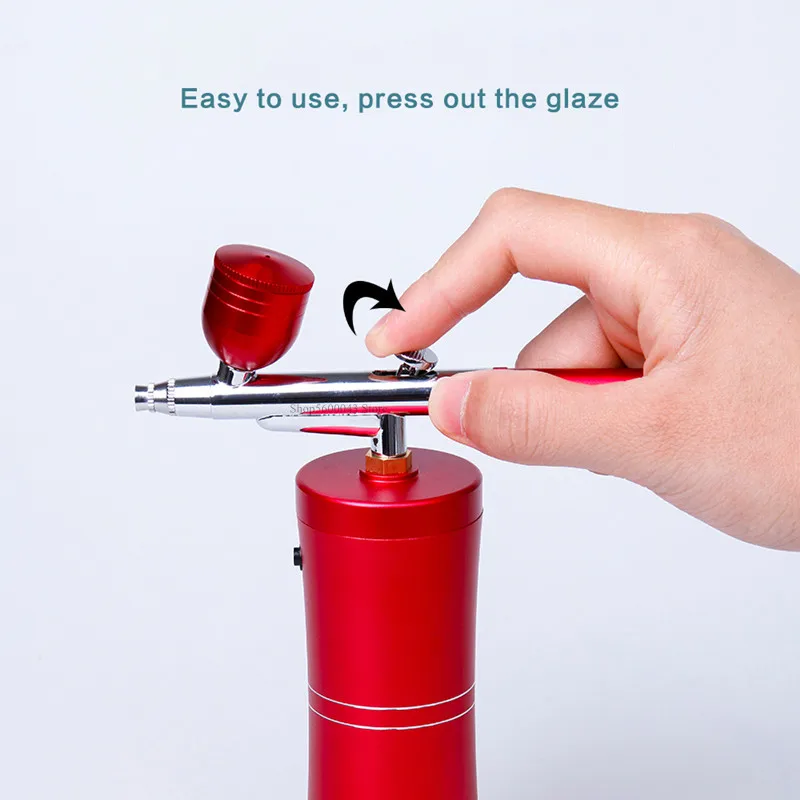 Portable Spray Glaze Pen Stainless Steel Watering Can Glazing Tool No Air Pump Pigment Spray Gun Coloring Tool 5