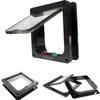 Cat Door for Windows, Pet Doors and Sliding Door, Safety Pet Door with 4 Way Lock, Weatherproof Cat Flap for Thin Door and Wall