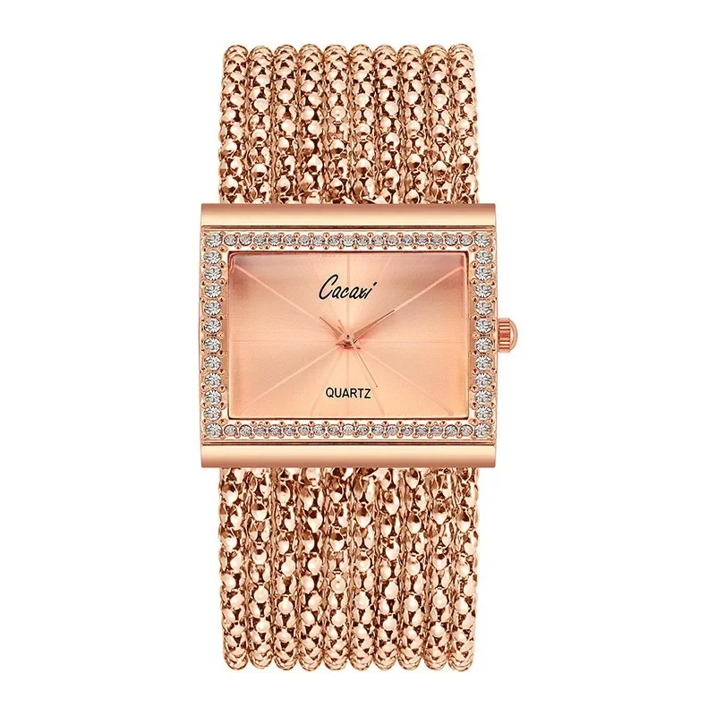 Square Women Quartz Watch Fashion Bracelet Luxury Rhinestone Women's Watch High-end Matching Accessories Girl Gift Часы Женские