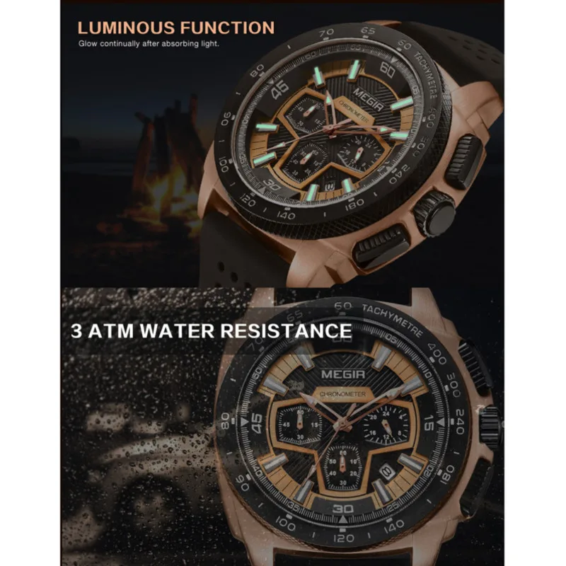 sports Watch For Men Chronograph outdoors  Fashion Silicone Army Military Watches Wrist Men Watch Male Clock Relogio Masculino