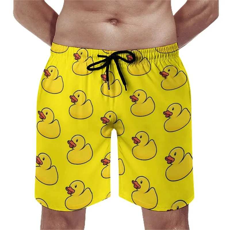 Summer New 3D Cute Animal Yellow Duck Printed Beach Shorts For Men Kid Funny Streetwear Swimming Trunks Fashion Cool Short Pants 4