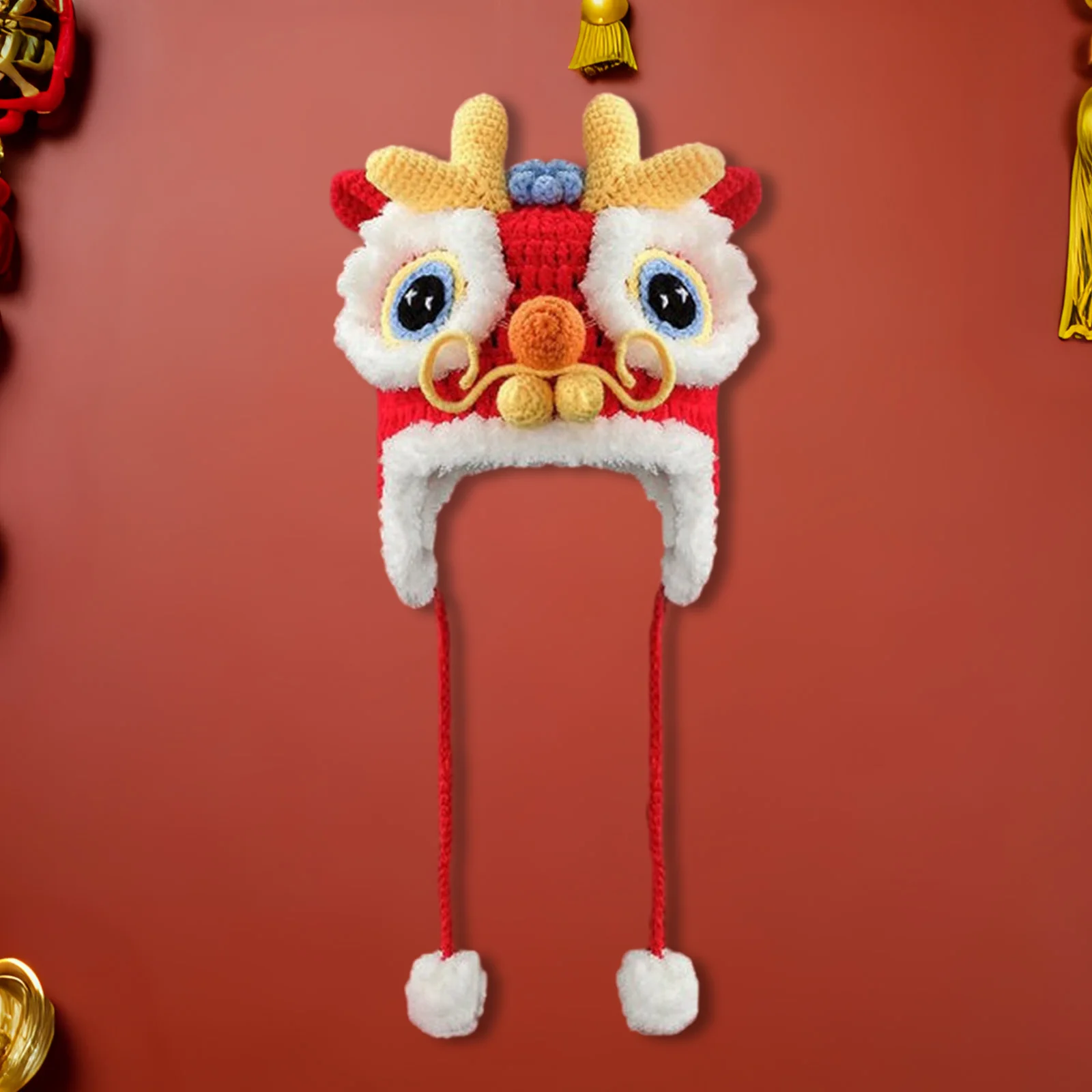 Chinese Dragon Hat Comfortable Costume Decoration Headdress Animal Hat for New Year Birthday Fancy Dress Performance Halloween baseball cap