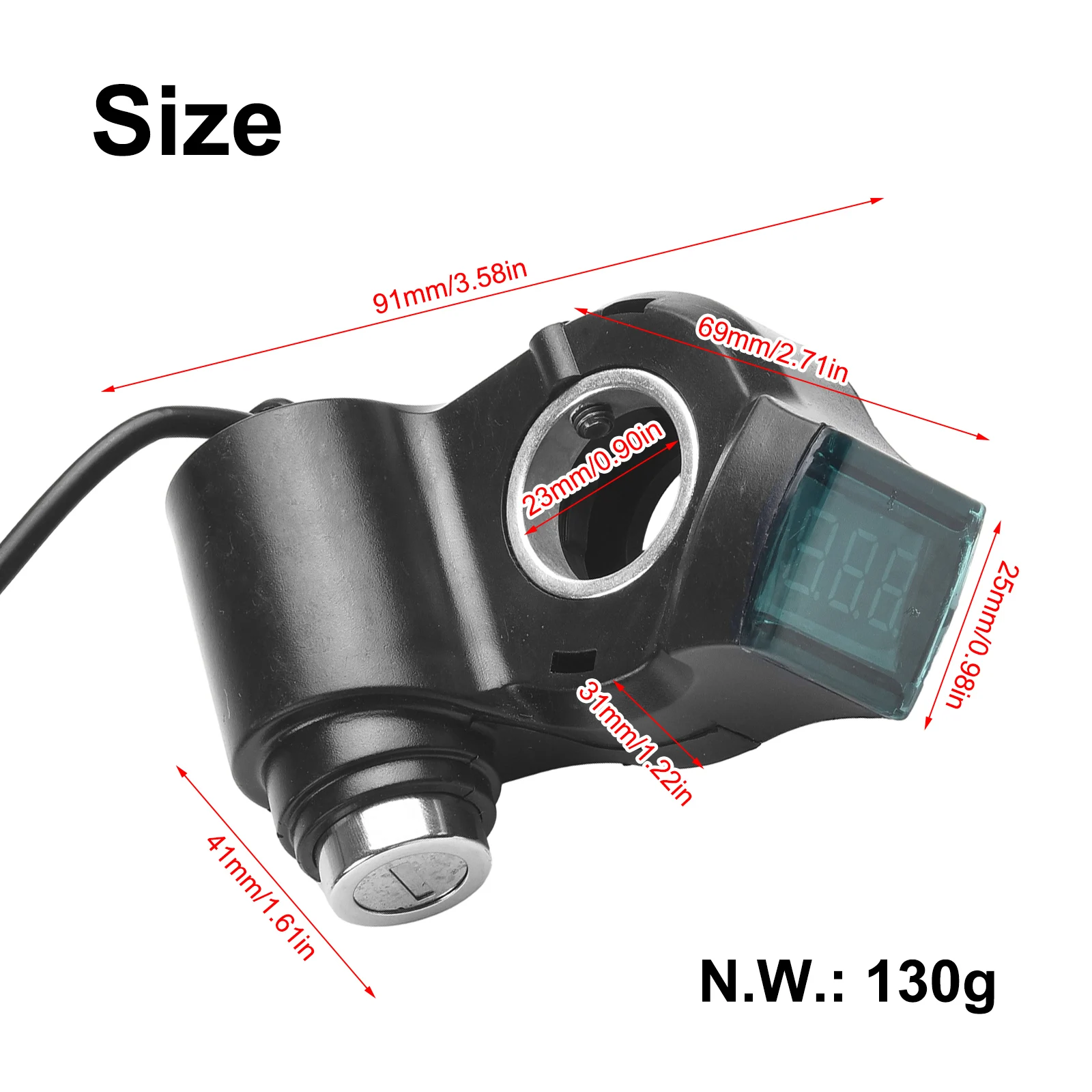 Electric Scooter Power Switch With Keys Ignition Voltmeter Digital Voltage Display Switch For Kugoo Electric Scooter Accessories electric scooter switch