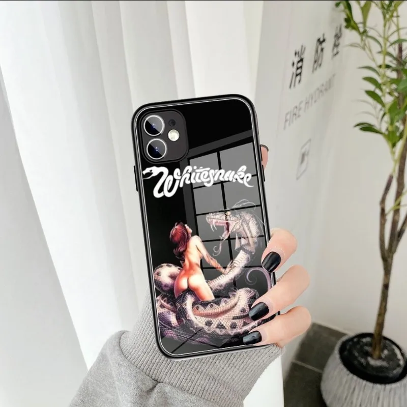 Metal Music Whitesnake Lovehunter Custodia Per Telefono In Vetro Temperato Per Iphone 14 13 11 12 Pro 8 15Plus X 13 Pro Max Xr Xs Mini Cover