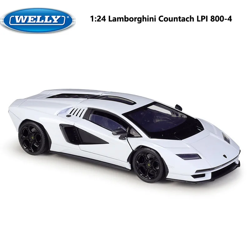 Lamborghini Countach LPI 800-4 High Quality WELLY Diecast 1:24 Metal Model Car Race Car Exotic Car Alloy Toy For Kids Collection