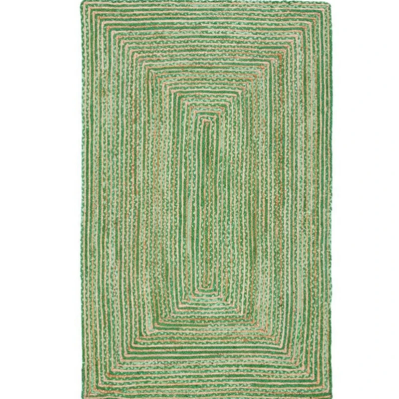 

Rug Jute Cotton Reversible Rustic Look Braided Carpet Style Area Rug Carpets for Living Room