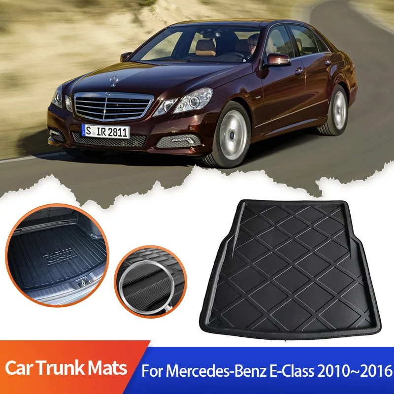 Kofferraum matten für Mercedes-Benz E-Klasse W212 2010 ~ 2016 Kofferraum  polster wasserdichte Kofferraum ablage Teppich Schlamm kissen - AliExpress