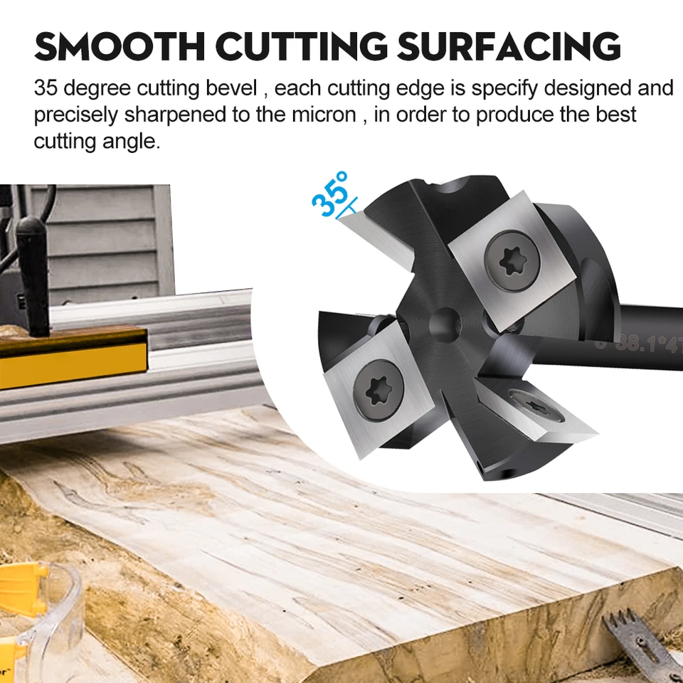 XCAN fra CNC Spoilboard superficie ruta broca inserto de carburo aplanamiento de losa broca cepilladora de madera 8mm 12mm 1/4 ''1/2'' vástago fras para router madera fradora para madera - AliExprs