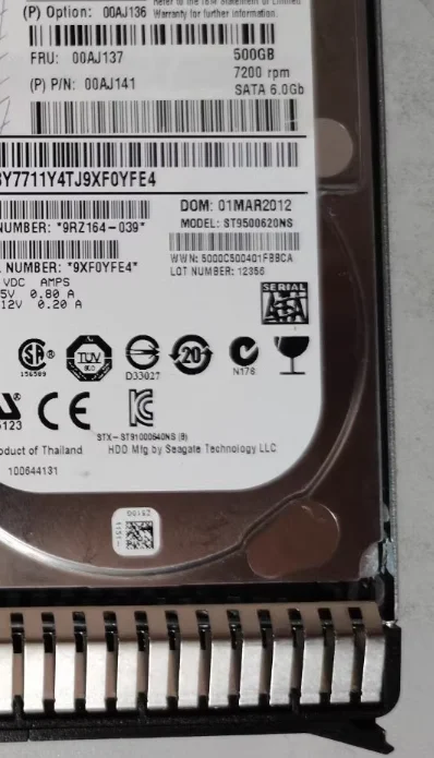 For 00AJ136 00AJ137 500G SATA 2 5 inch X3650 M5 X3850 X6 server hard drive