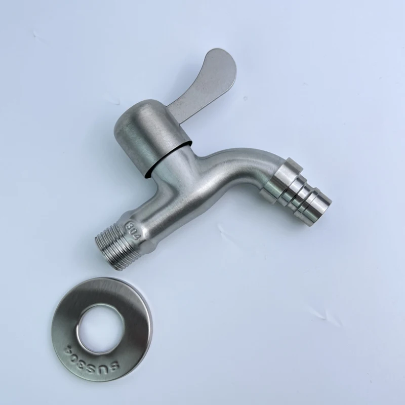 Washing Machine Faucet Mop Tap 304 Stainless Steel Nozzle Outdoor