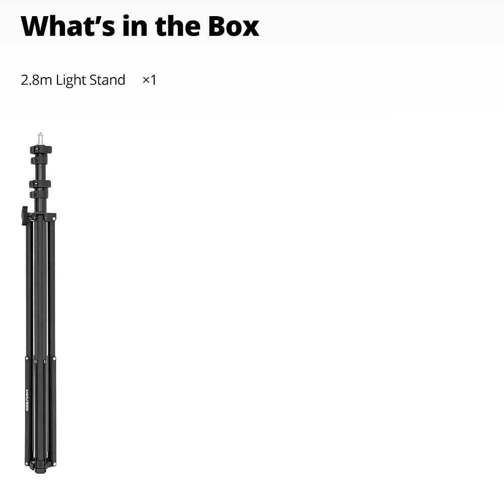 Ambitful GM280 2.8m Light Stand Built-in Air Cushioned Thickened Metal Max Load 10kg for flash AD600BM AD200 LED Light Softbox