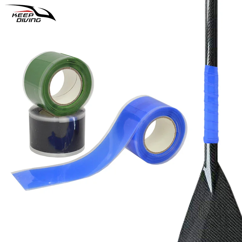 150CM*2.5CM Silicone Grip Tape For Canoe Dragon Boat Paddles Self Fix  Adhesive Tape Low Hose Tape Diving Equipment Accessories