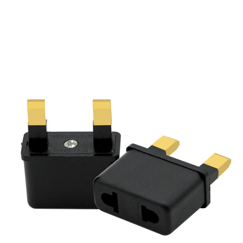 UK Ireland Malta Cyprus 2 Pin Power Plug Adapter Change US 2 Pin, EU Plug AC250V 6A