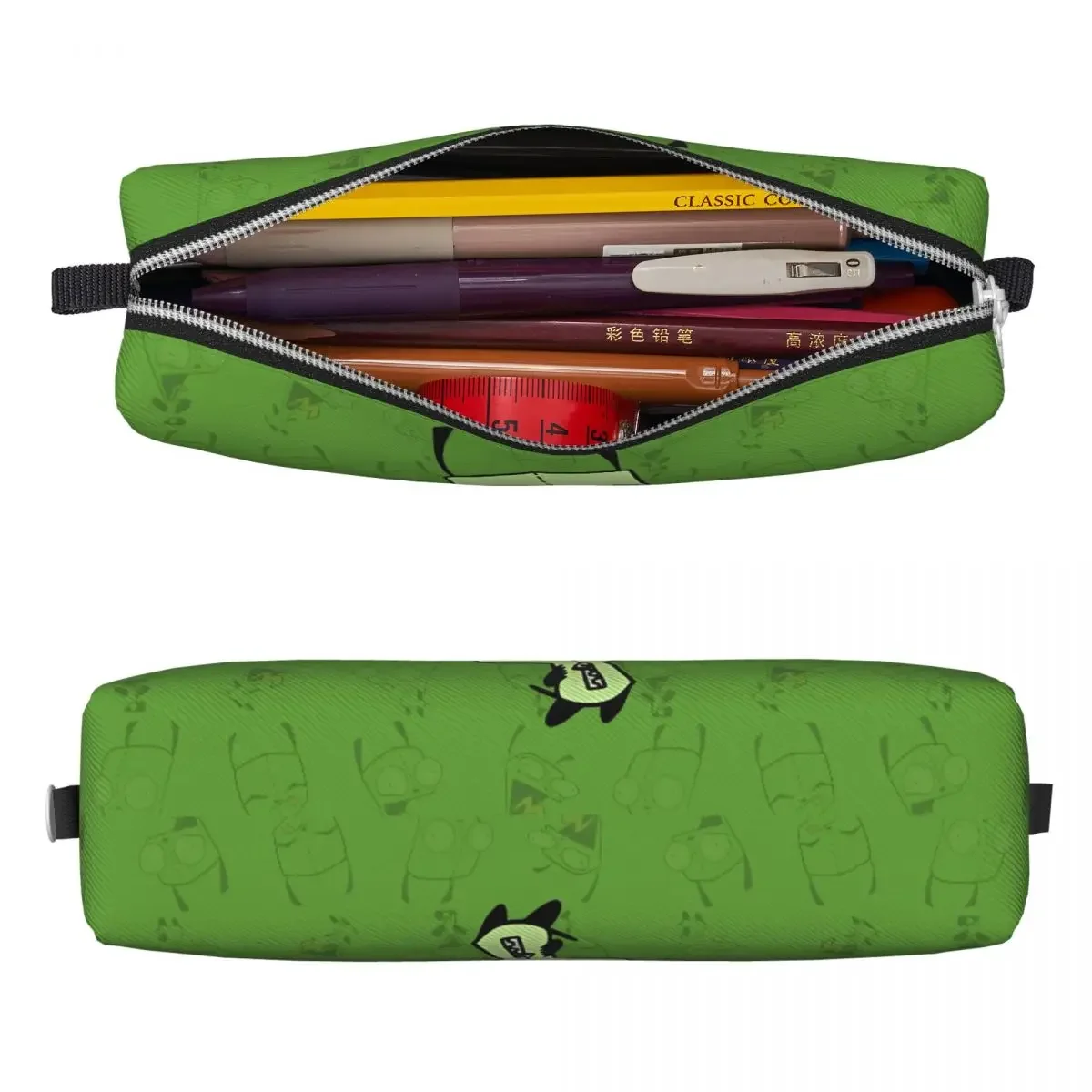 Dog Gir Invader Zim Pencil Cases Fashion Cartoon Pen Holder Bag for Student Big Capacity Students School Zipper Pencilcases 2