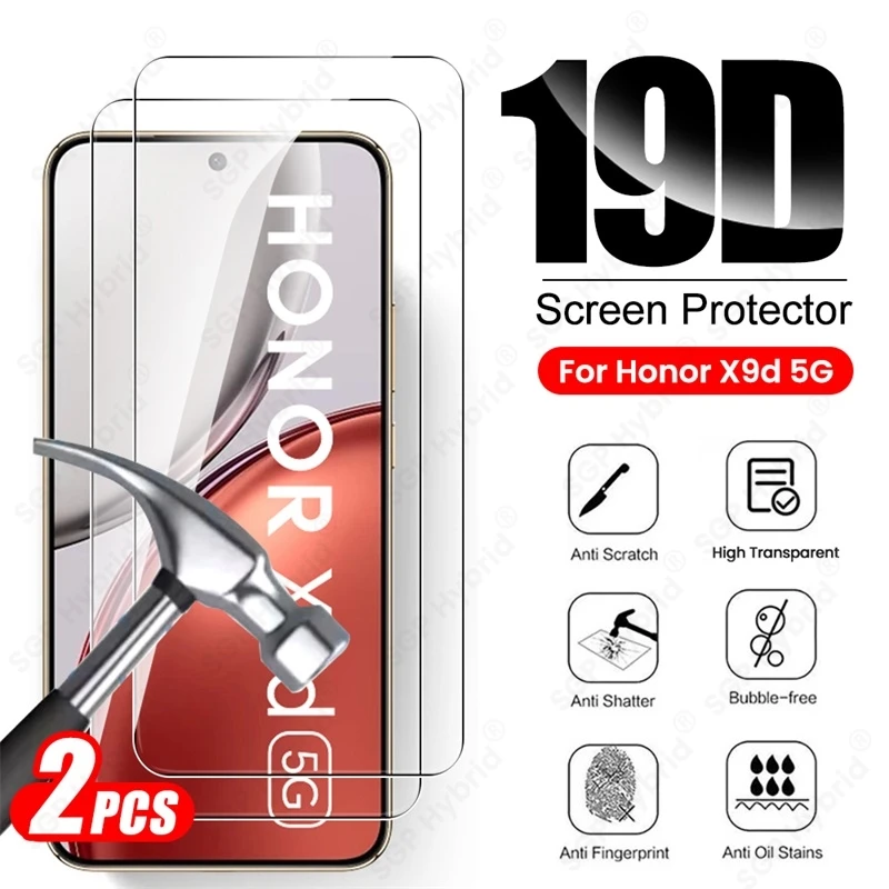 2-Pack 19D Full Cover Tempered Glass Screen Protector - Clear