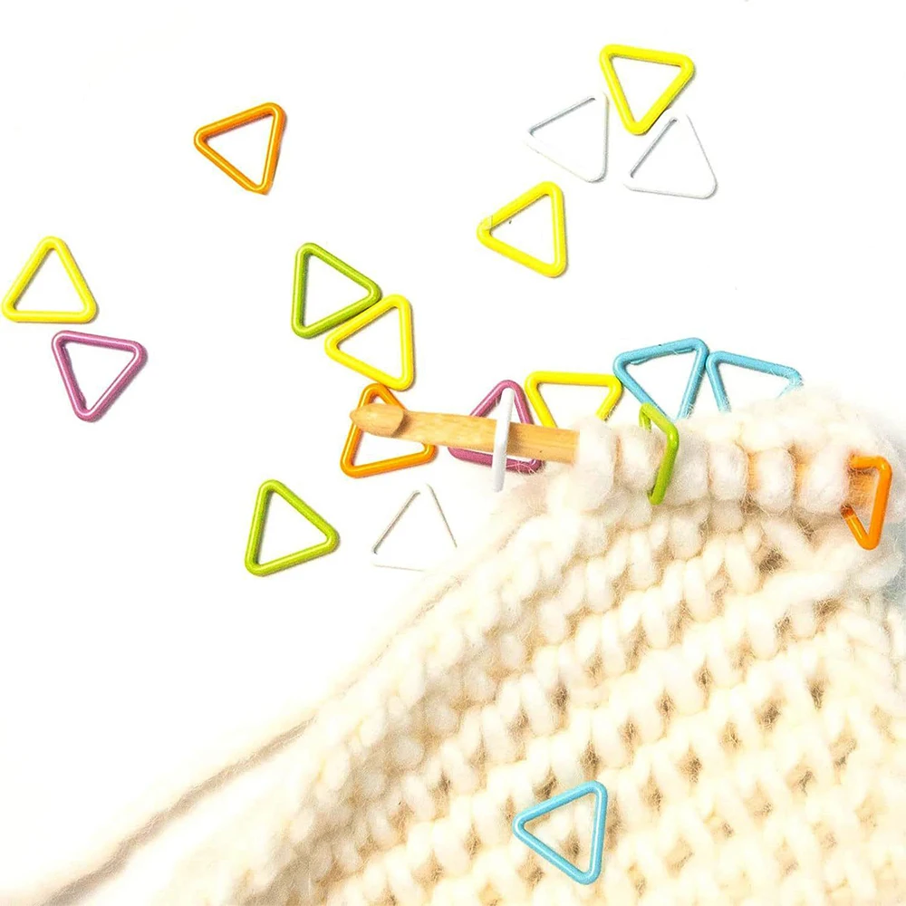 50/100Pcs Wool Knitting Tools DIY Marker Ring Triangle Sweater Counting Marker For Needlework Convenient Knitting