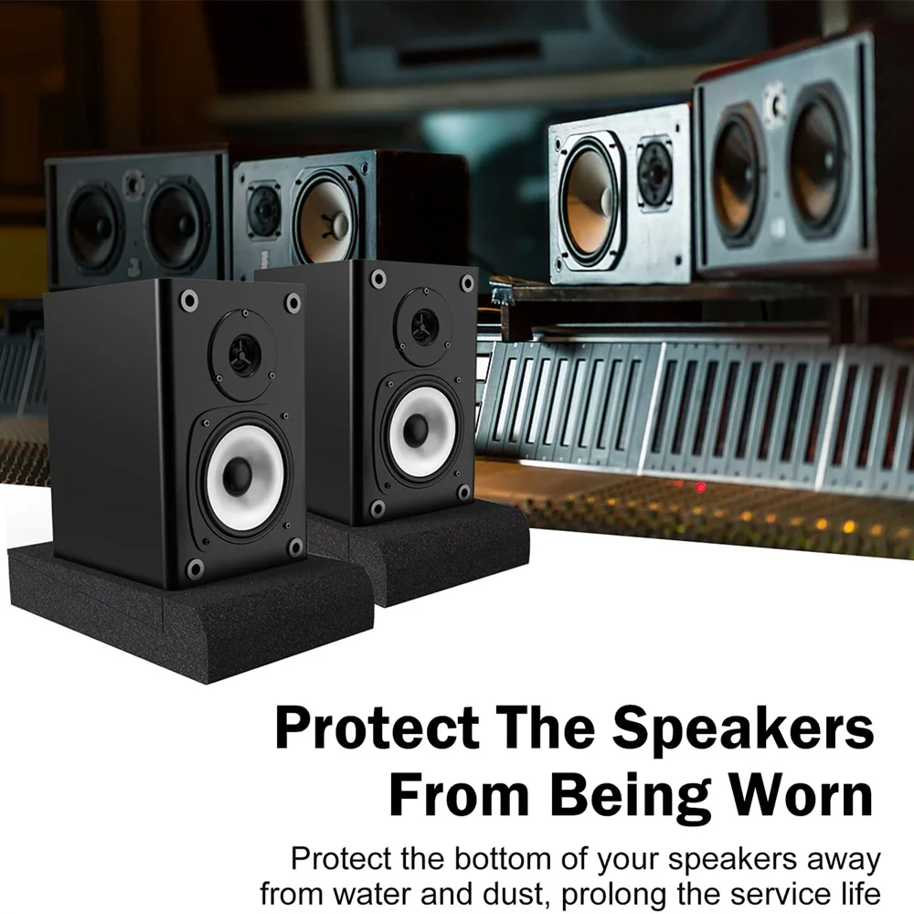 1 Pair 30x20x4.5cm Acoustic Studio Monitor Isolation Speaker Foam Pads for 5 Inch Speakers for Studio Monitor Loudspeakers