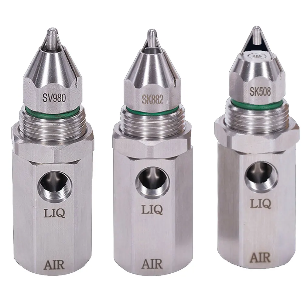 1PCS Mist Air Atomizing Spray Nozzle 30/60/80 Injection Angle Ultrasonic Nozzle Air Atomizer