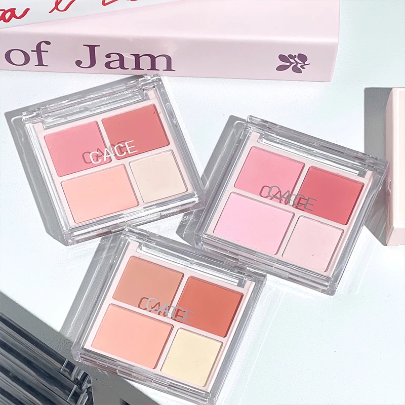 Highlighter Blusher Palette Korean Eye Makeup Face Contour Blush Pallete Rouge Matte Cheek Tint Lasting Brighten Women Cosmetics 6
