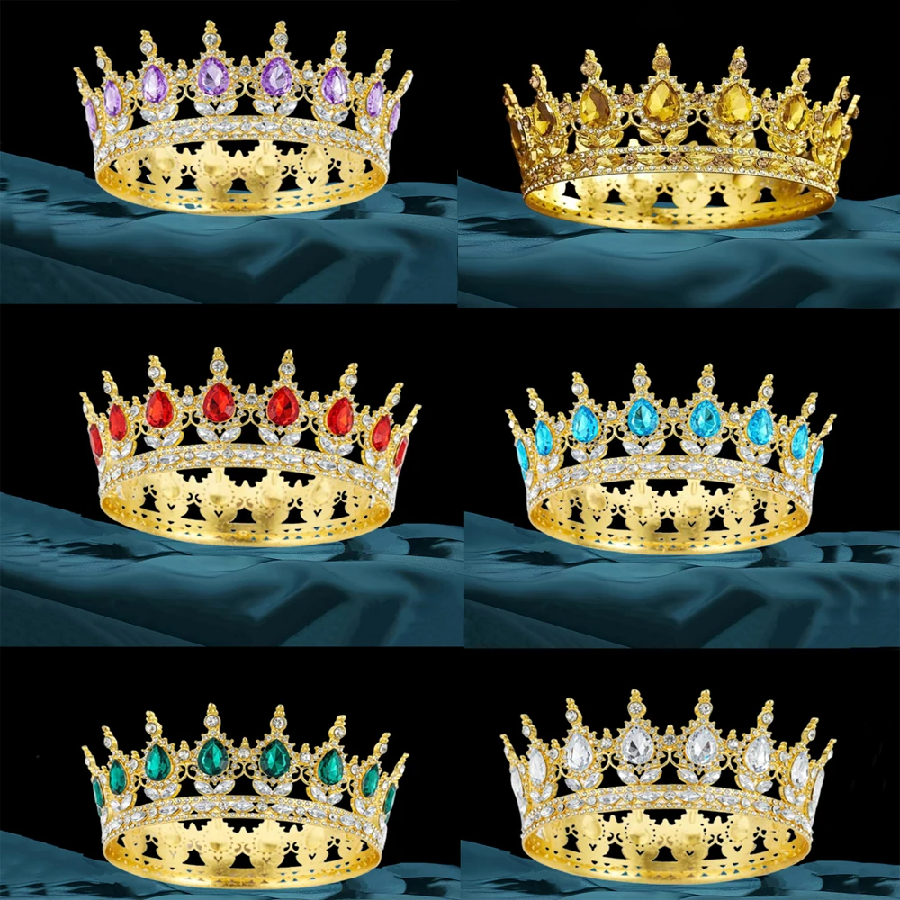 Baroque Queen Crown Rhinestone Wedding Bridal Crown and Crown Crystal Headband for Birthday Prom Pageant Party jewelry accessories jewelry set hair accessory hair headdress bridal headwear hair band crown