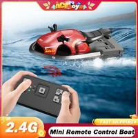 Mini RC Boat Remote Control Motorboat 2.4GHz Speedboat Waterproof USB Charge Swimming Pool Bathing Toys for Boys Birthday 1