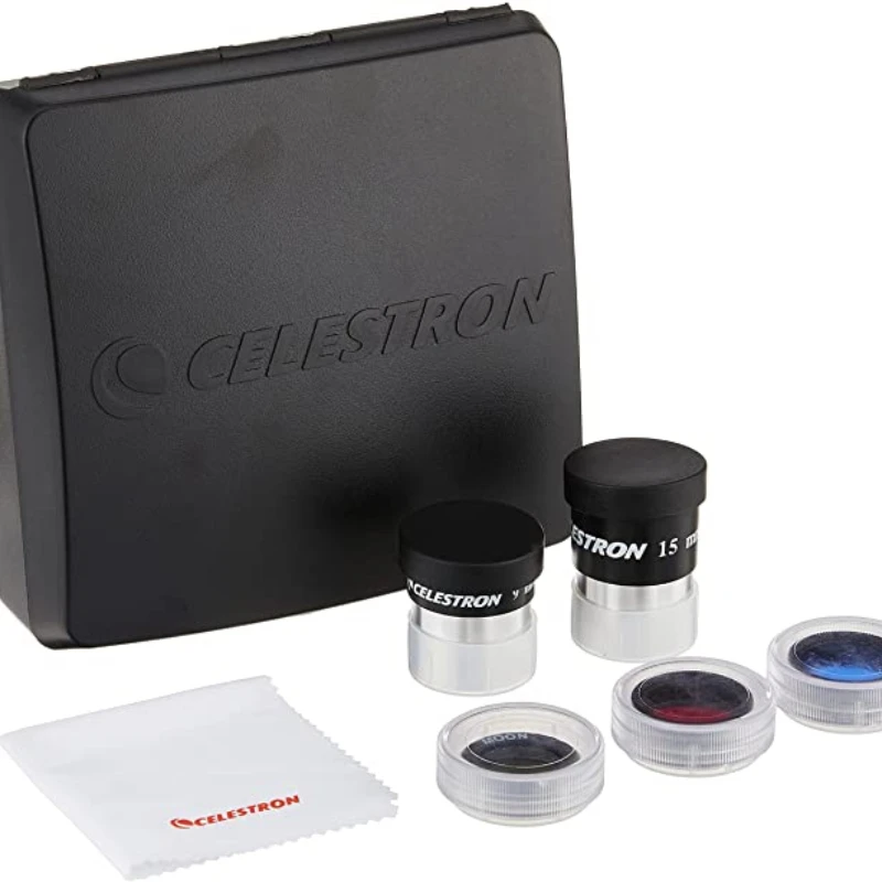 Celestron AstroMaster Accessory Kit (1.25;)15mm Kellner Eyepiece 6mm Plossl Eyepiece 2x Barlow Lens #80A Blue Planetary Filter