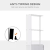 HOMCOM 54" Tall Bathroom Storage Cabinet, Freestanding Linen Tower With 2-Tier Shelf And Drawers, Narrow Side Floor Organizer, W 4