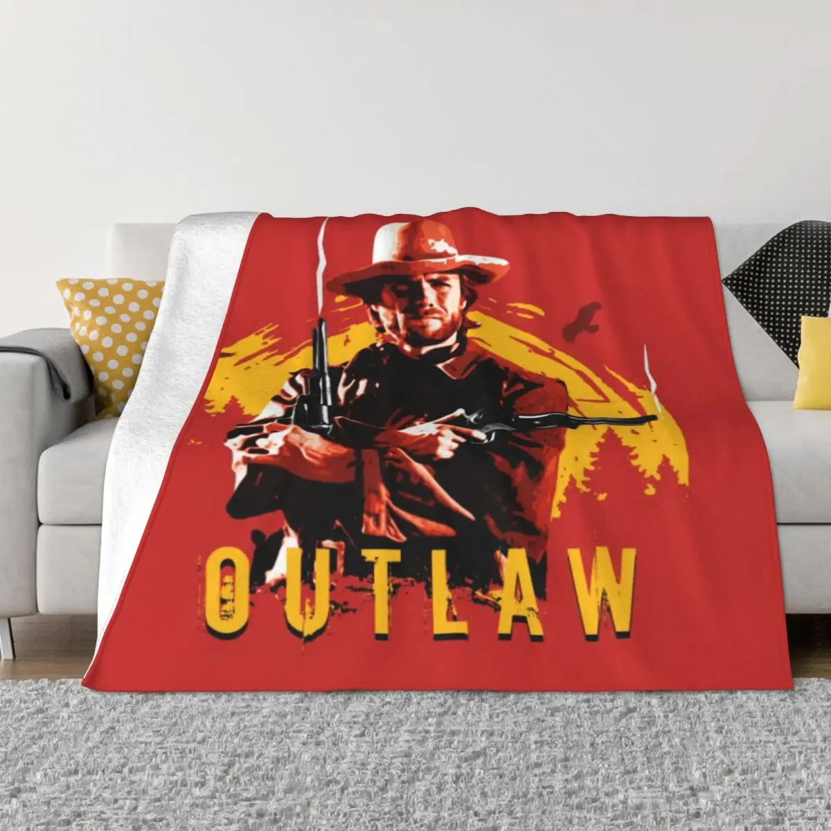 

Outlaw Soft Micro Fleece Blanket Cartoon Portable Festival Gift AntiPilling
