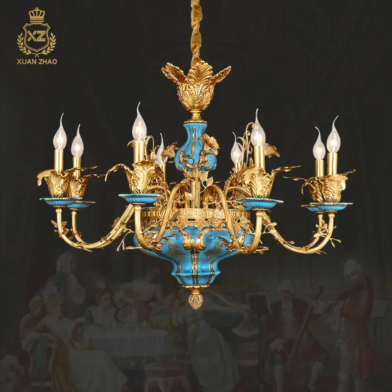 Luxury Antique Chandelier Home Italy Elegant Rococo Pendant Light