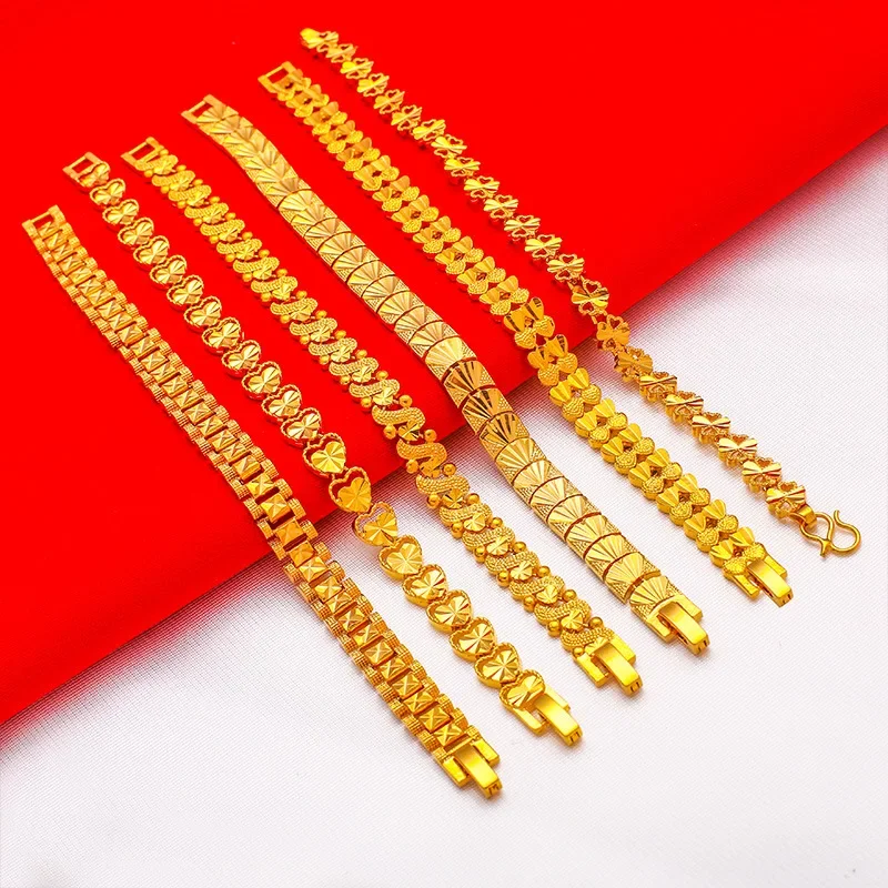 

Mencheese Copy 100% Imitation Gold Love Bracelet Vietnam Sand Gold Fashion Wedding Engagement Luxury Bracelet