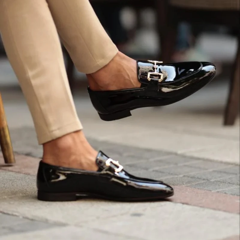 Men's Sneakers Leatherette Loafers Walking Casual Daily PU Waterproof Lace-up Black Summer Spring # main image 0