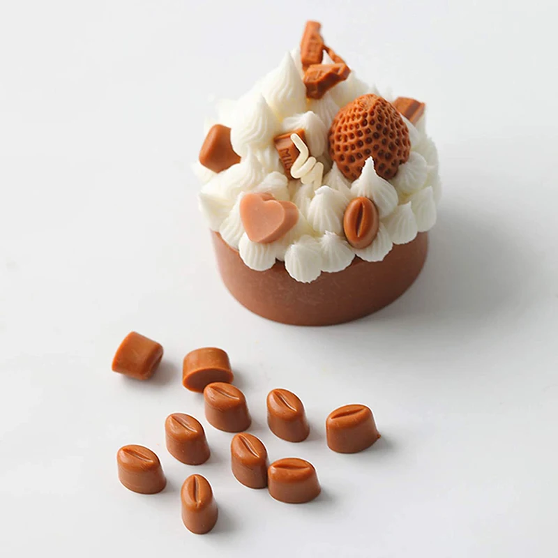 Mini Kaffeebohnen Schokoladenform Harte Süßigkeiten Silikonform Kuchen Dekorieren Werkzeug Cupcake Topper Pille Herstellung Hund Leckerli Backformen – Detail 6