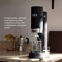 Pro, Sparkling & Carbonation Water Machine, Stainless Steel with Glass Reusable Bottle Volume 800 mL (Matte Black) 2