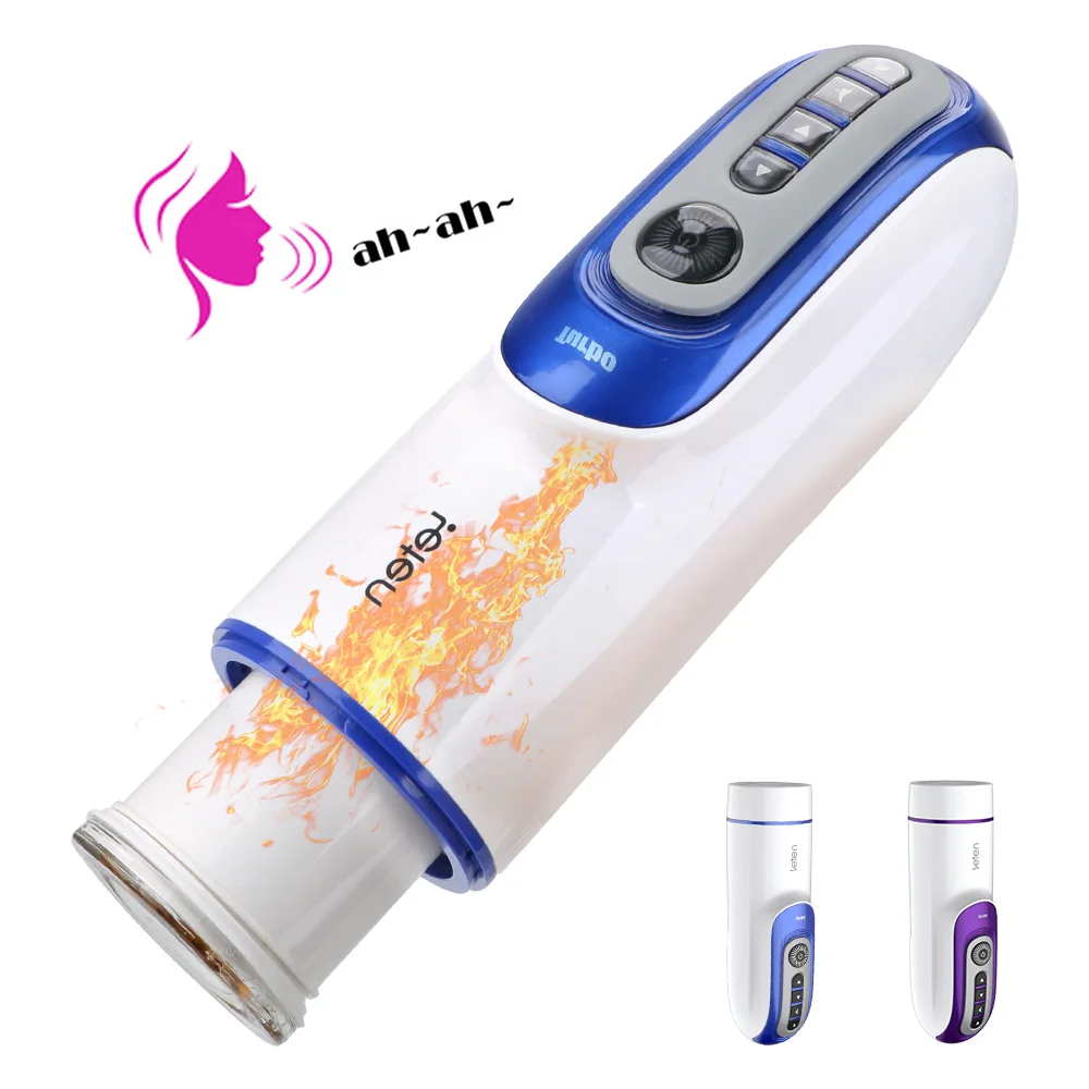 Automatischer Teleskop-Masturbator für Männer, Sexspielzeug für Männer, Vibrator, Massagegerät, beheizte echte Muschi, Silikon_voghion.com