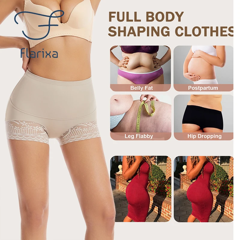 Flarixa Seamless Shapewear Women Tummy Control Panties High Waist Slimming  Shorts Flat Belly Shaping Underwear Body Shaper Pants - Shapers - AliExpress